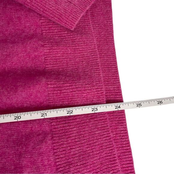C by Bloomingdale’s 100% Cashmere women’s large pink V-neck pullover Sweater - Picture 5 of 5